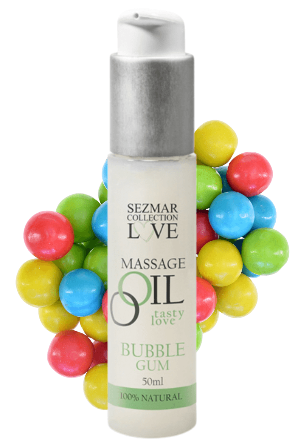 Huile de massage comestible bubble gum 50ml