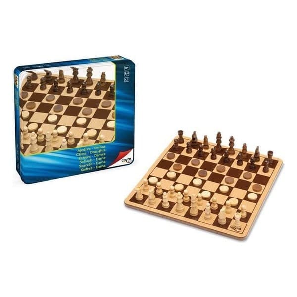 Jeu de Dames en Bois 2 en 1