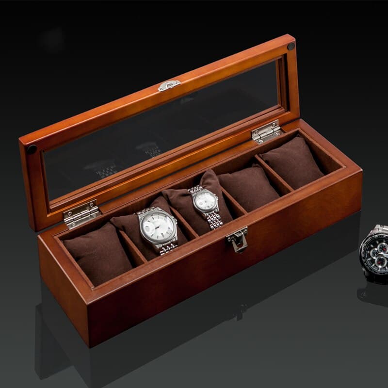 Boîte à Montres en Bois Marron