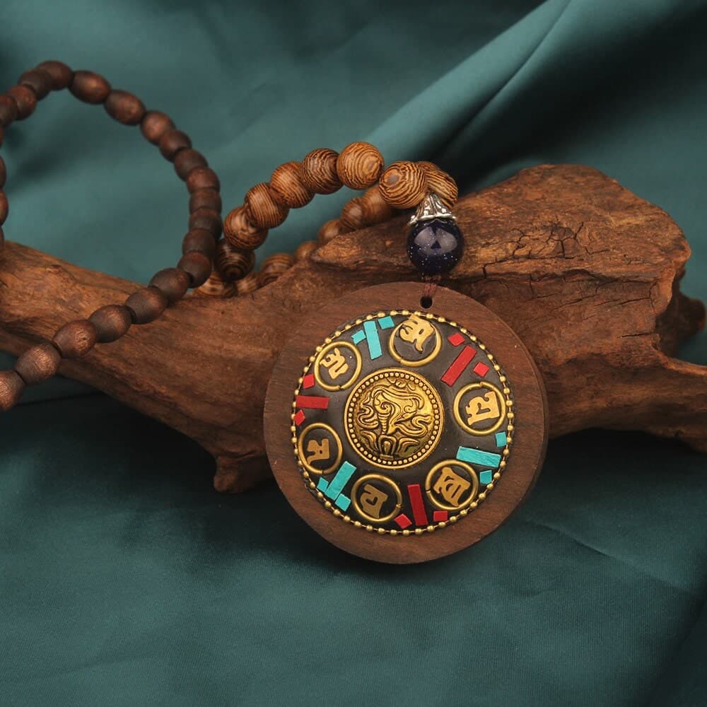 Collier Tibétain en Bois