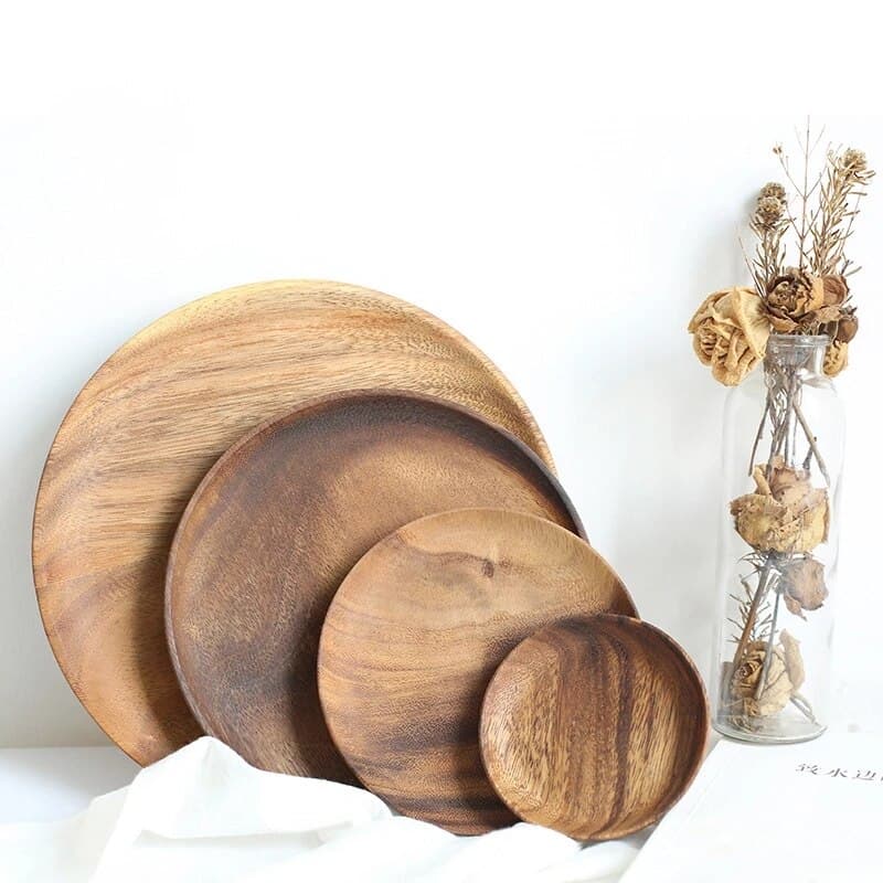 Assiettes en Bois de tailles différentes S
