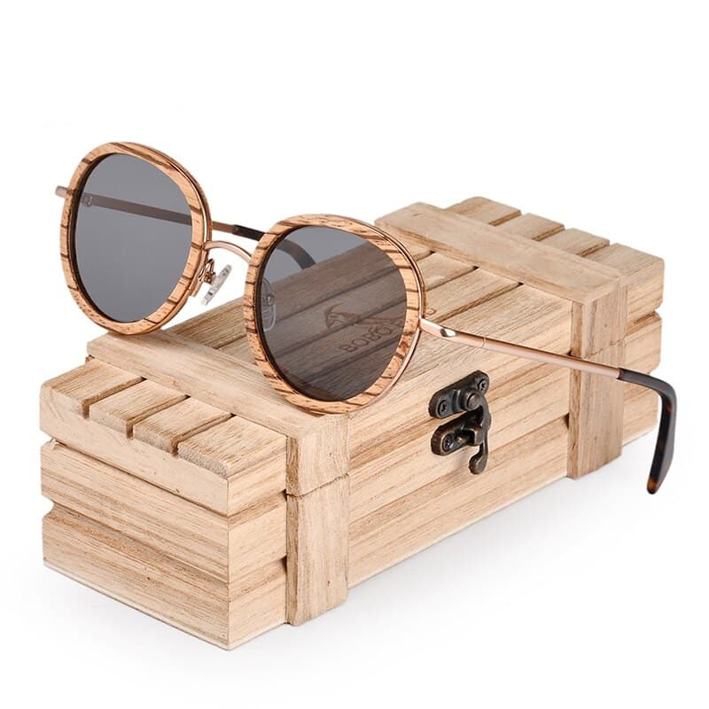 Lunette de Soleil en Bois Gris