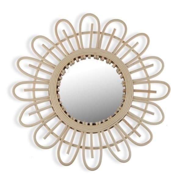 Miroir en Rotin et en Bambou