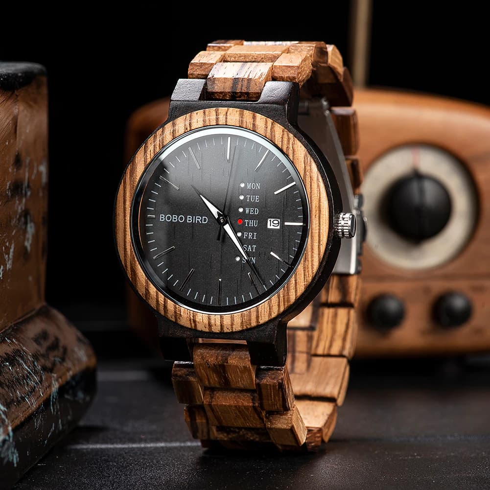 Montre en Bois d'Acacia