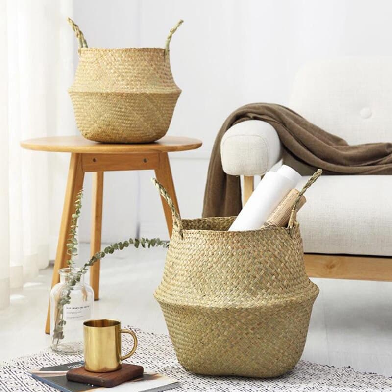 Panier de Rangement en Osier 34x40x45cm