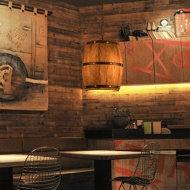 Lustre en Bois Baril