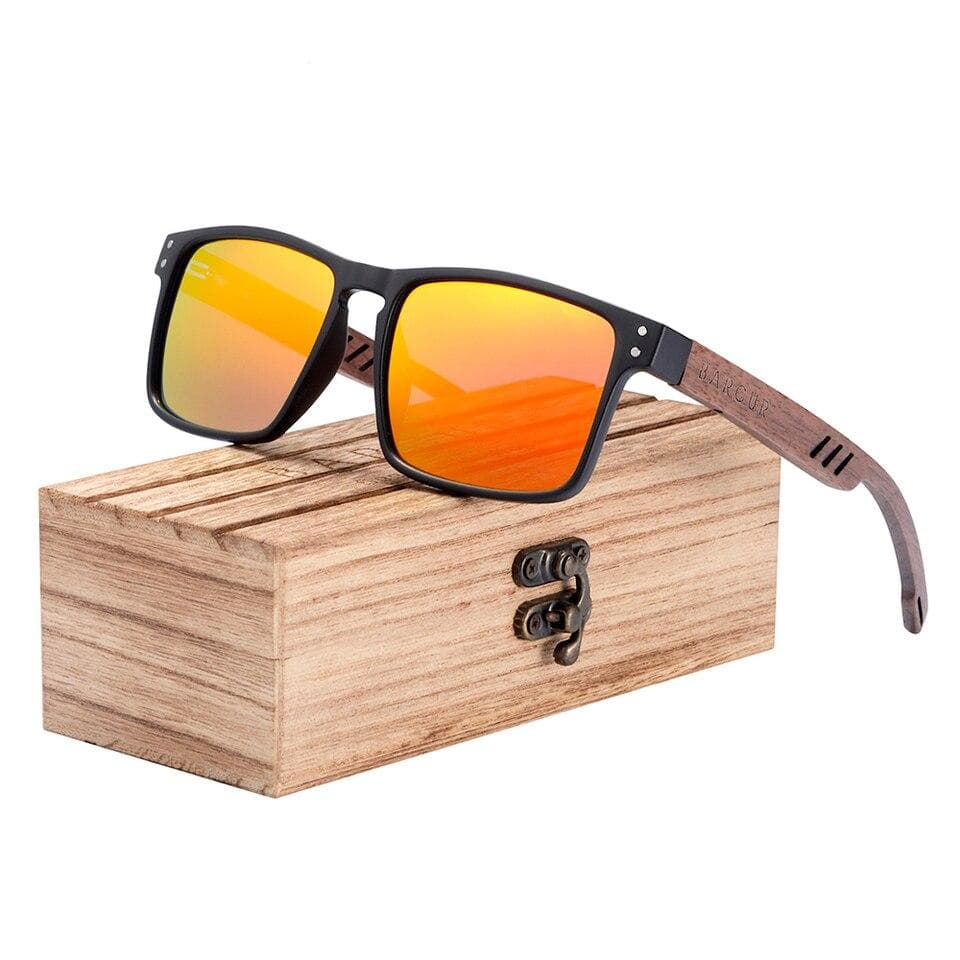 Lunette de Soleil en Bois Rectangulaire