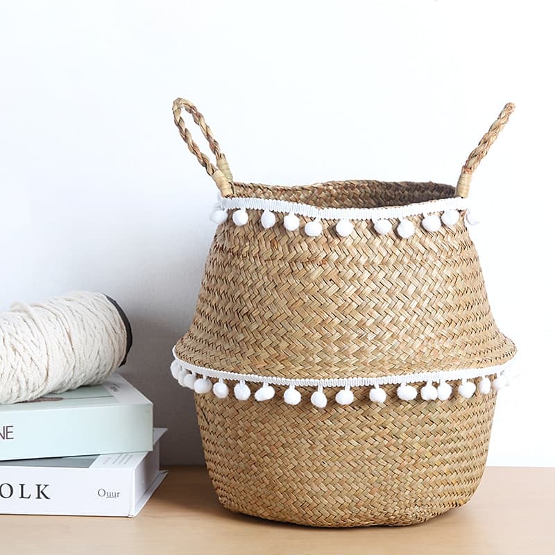 Panier en Osier Style Scandinave