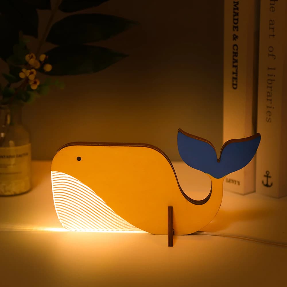 Veilleuse en Bois Baleine