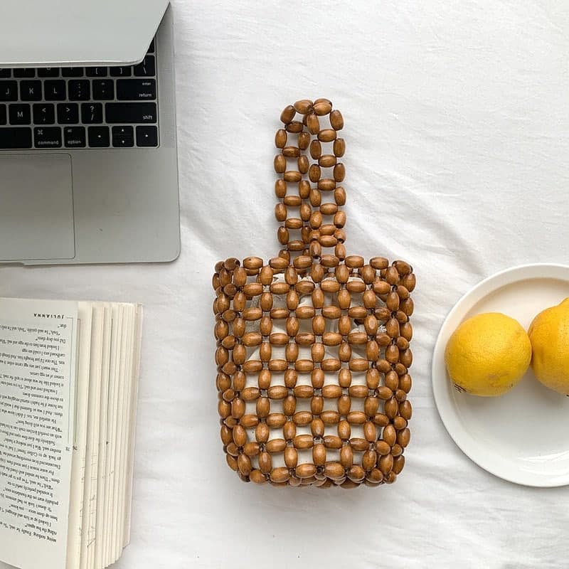 Sac en perles de bois pour femmes