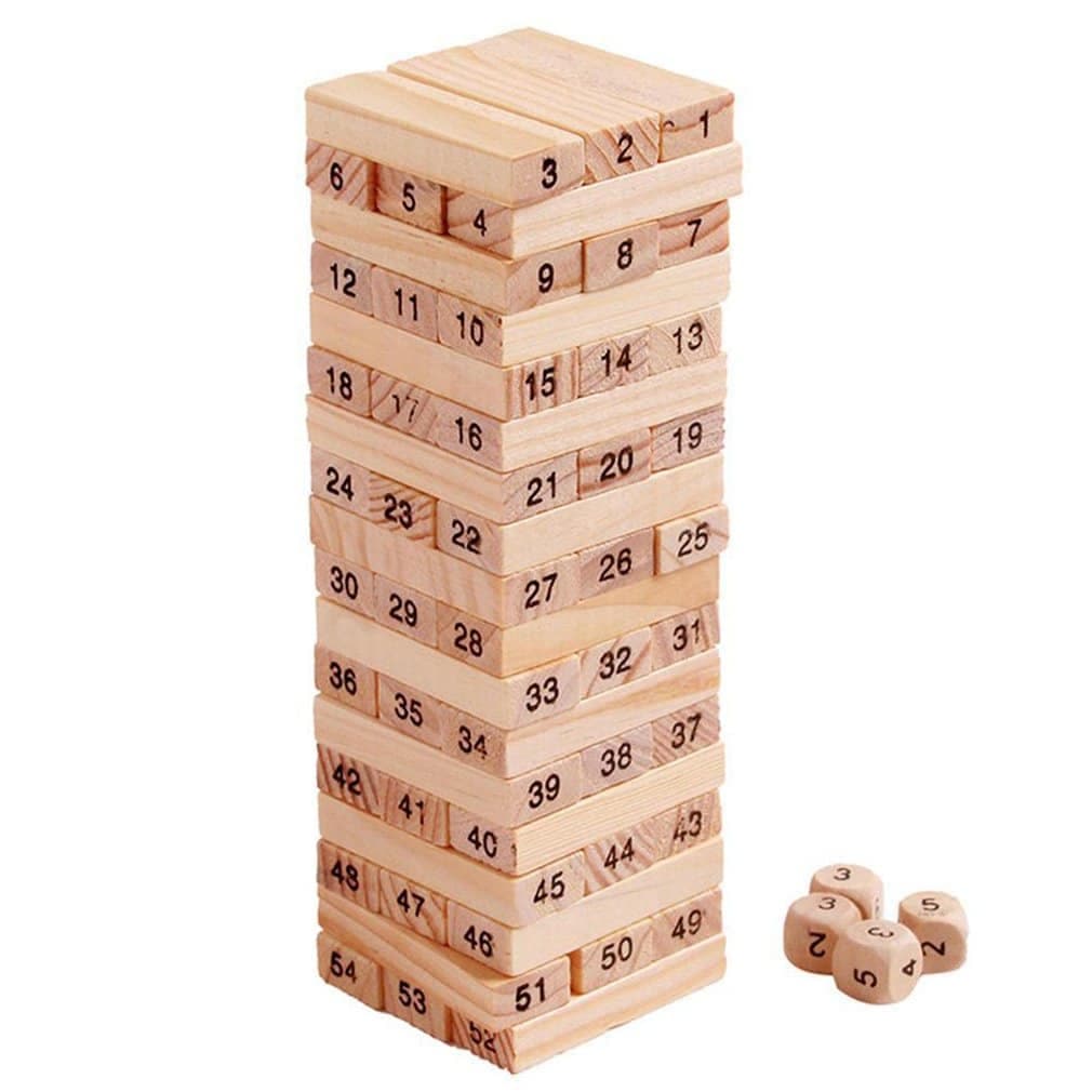 Blocs de construction numériques en bois pour enfants