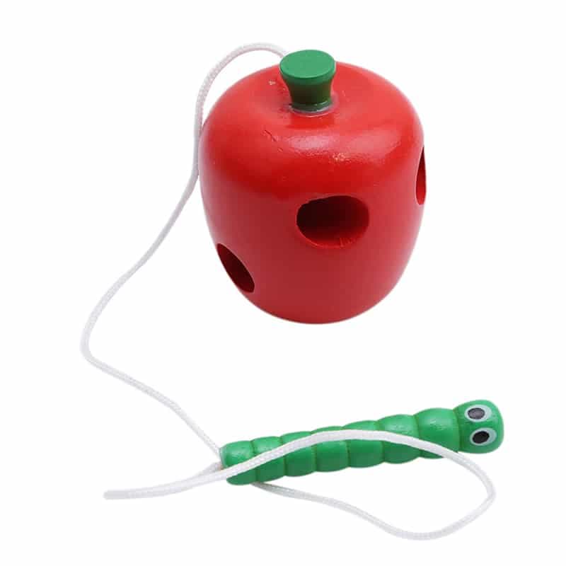 Jeu éducatif de coordination pour enfant en forme de pomme