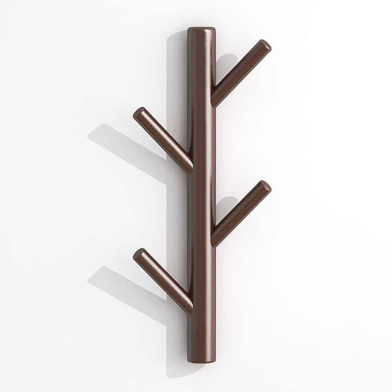 Porte-manteau en bois mural élégant Blanc