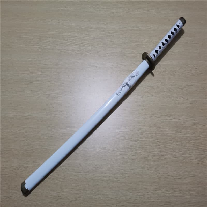 Katana en Bois avec Fourreau Blanc