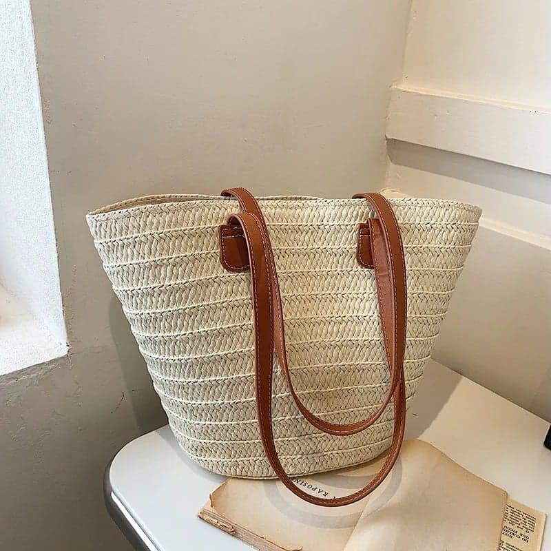 Sac en Paille en Bandoulière Élégant