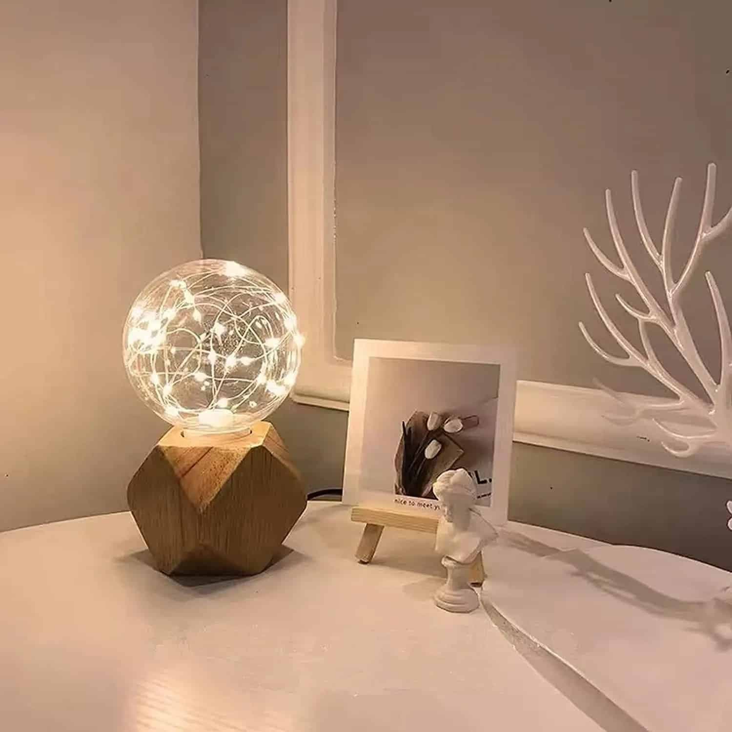 Pied de Lampe en Bois Vintage