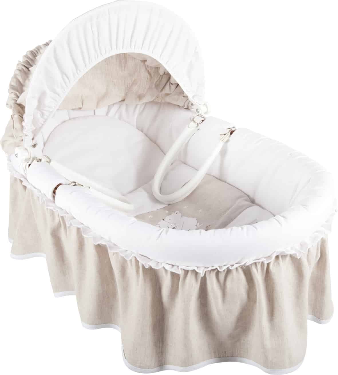 Couffin bébé Tissu Lin Beige Nougat Et Canelle Habillage Tissus De Couffin Seul