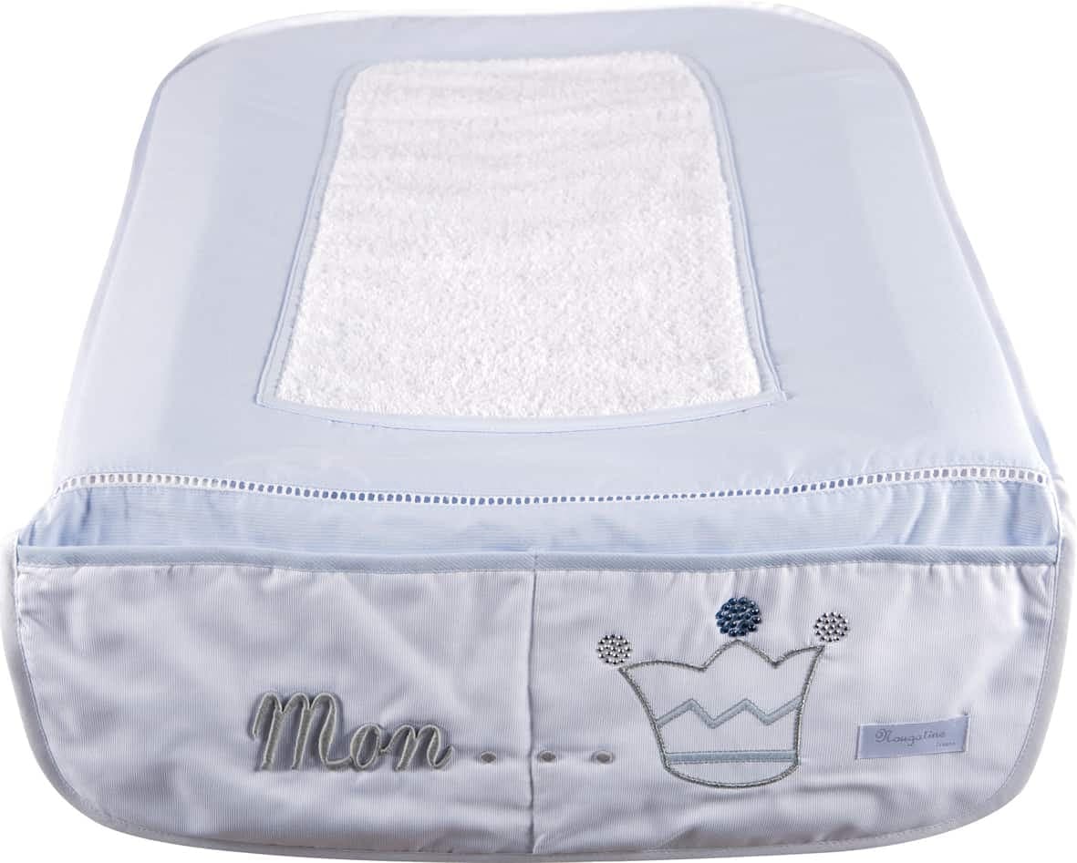 Matelas à Langer Prince Bleu Strass Swarovski Housse de Matelas Seule
