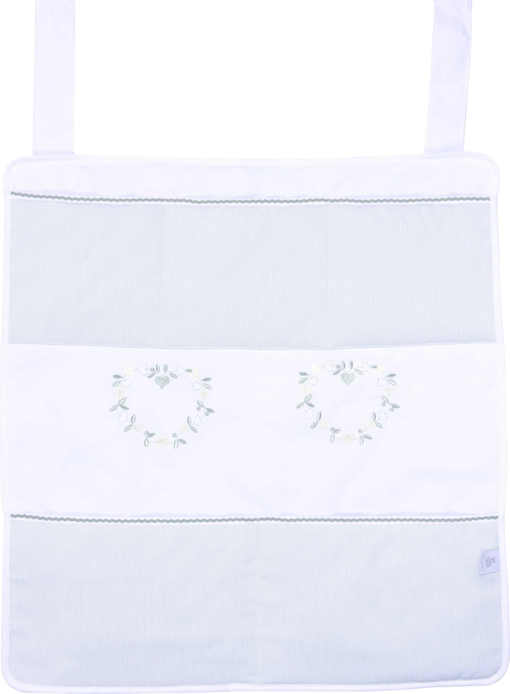 Vide Poche Lit bébé Blanc Petit Coeur