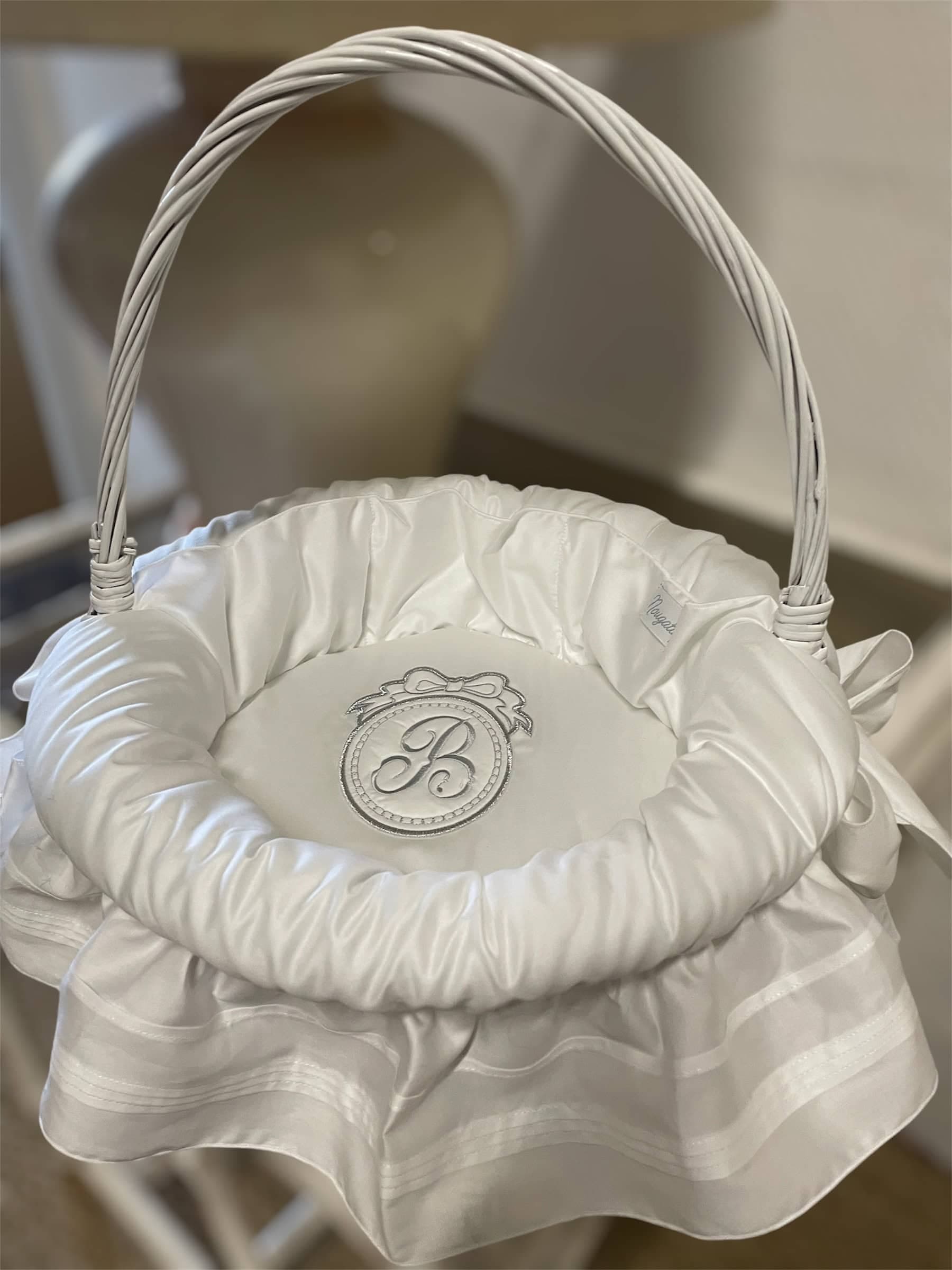 Corbeille Bébé Osier Blanc Pure