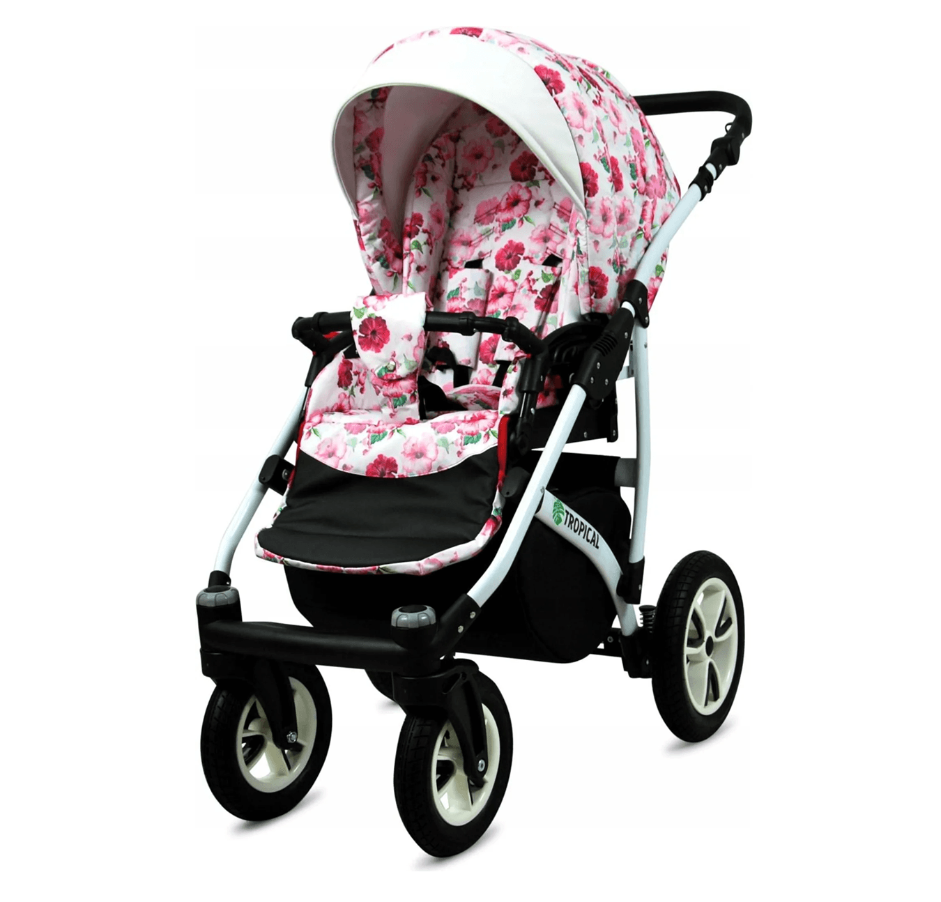 BabyLux® Tropical | 3in1 Kinderwagen Set | Hibiscus
