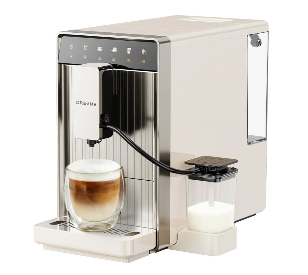 Dreame Ecceluxe Slim FCM30 Espressomaschine,kompakte Größe,erstklassiger Geschmack,Komplettreinigung,Ein-Knopf-Touchscreen,fünf Kaffeespezialitäten