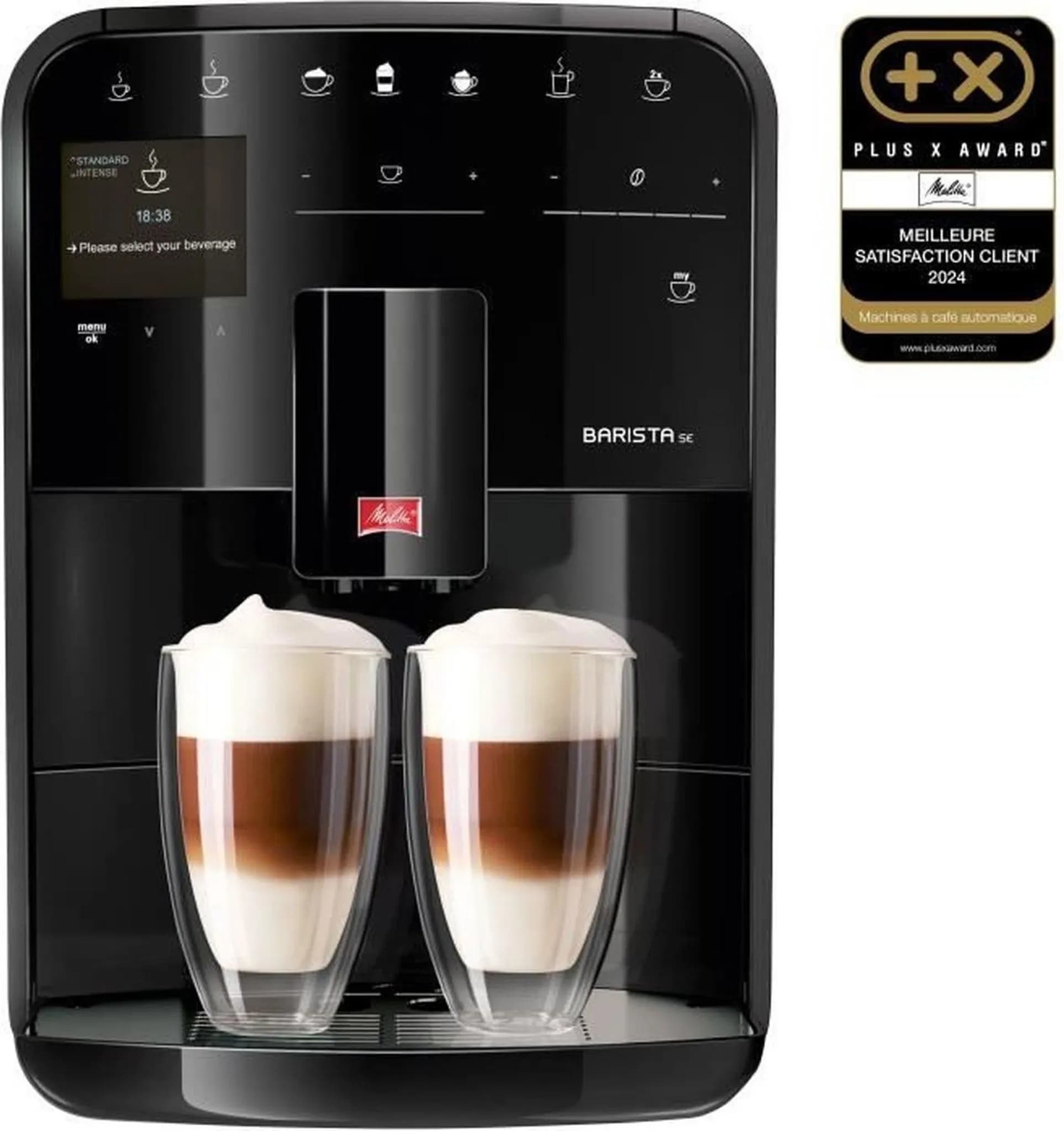 Melitta Halbautomatische Kaffeemaschine 270g 15 bar Doppelmahlwerk 18 Getränke Bluetooth TFT