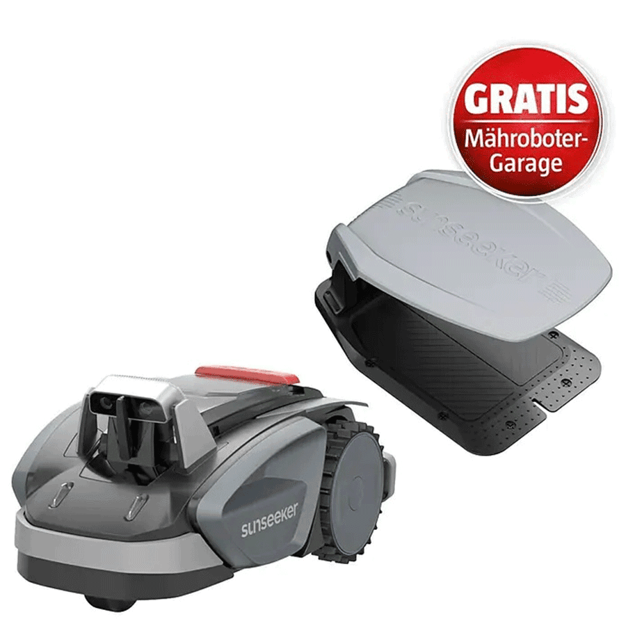 sunseeker mahroboter set v3 plus inkl garage 1 000 m%c2%b2 schnittbreite 18 cm neu