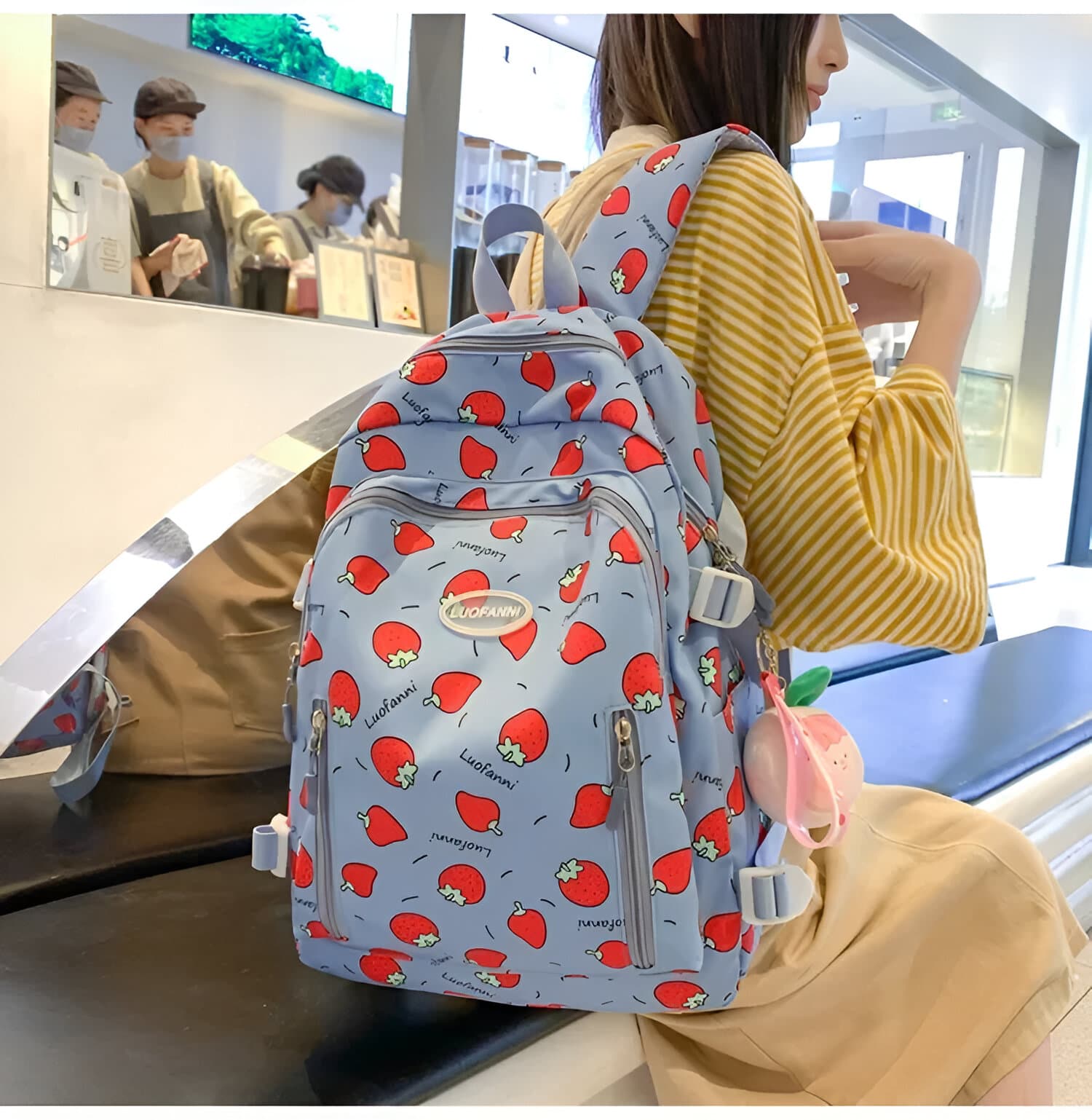 Kinderrugzak met Aardbeienprint - Meerdere Kleuren (Kleur: 1)