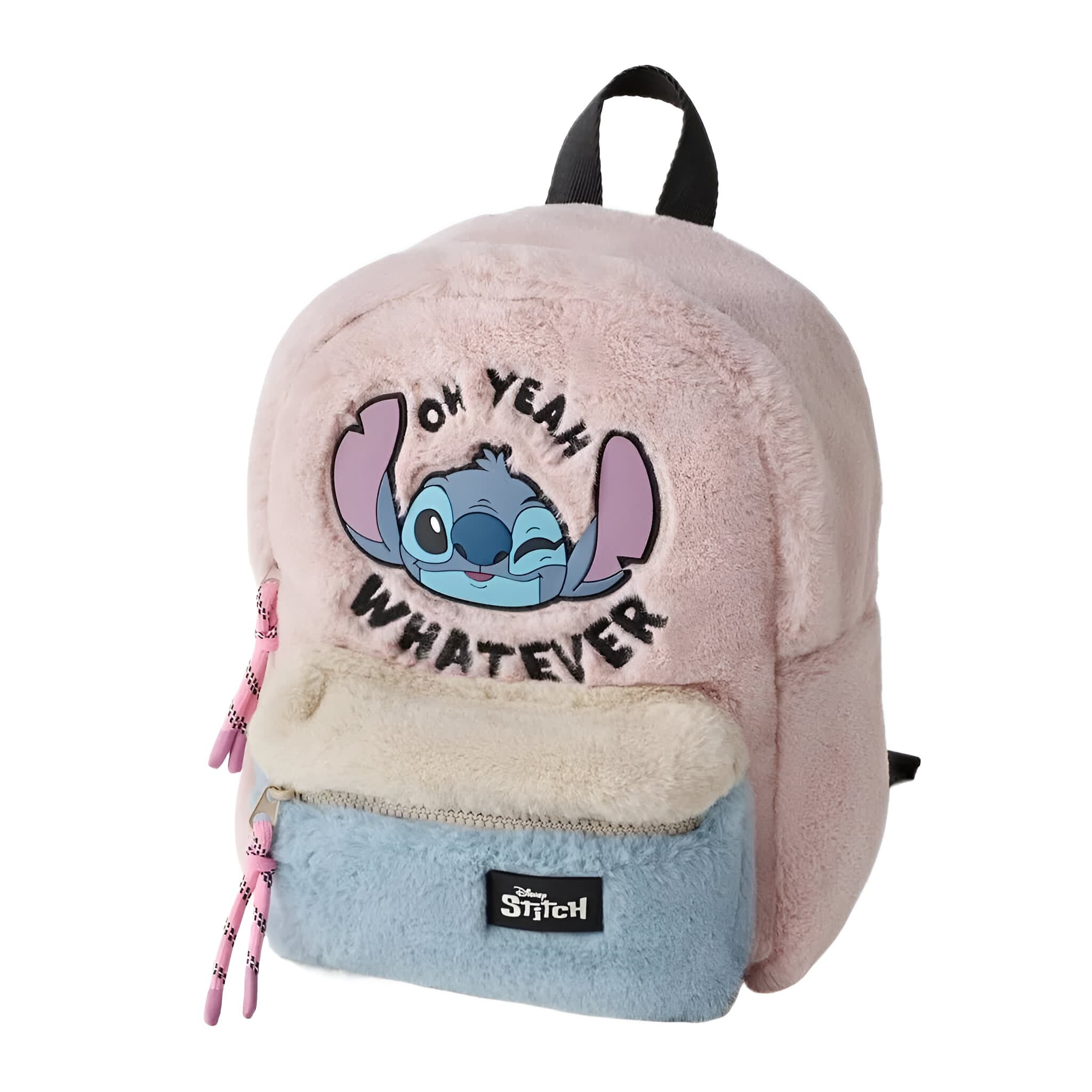 Stitch Rugzak Roze Pluche met Tekst