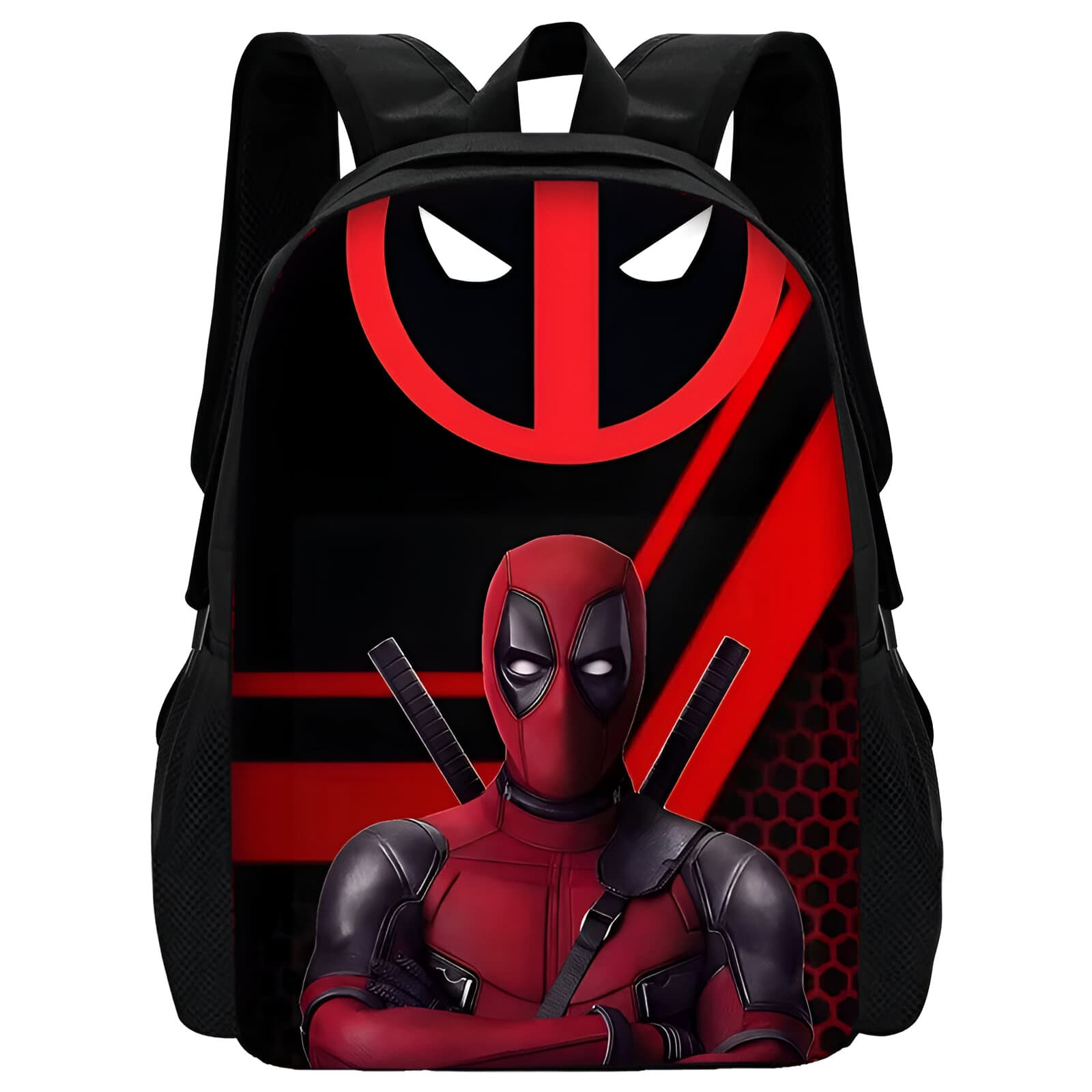 Deadpool Rugzak met Rode en Zwarte Accenten (Stijl: 2)