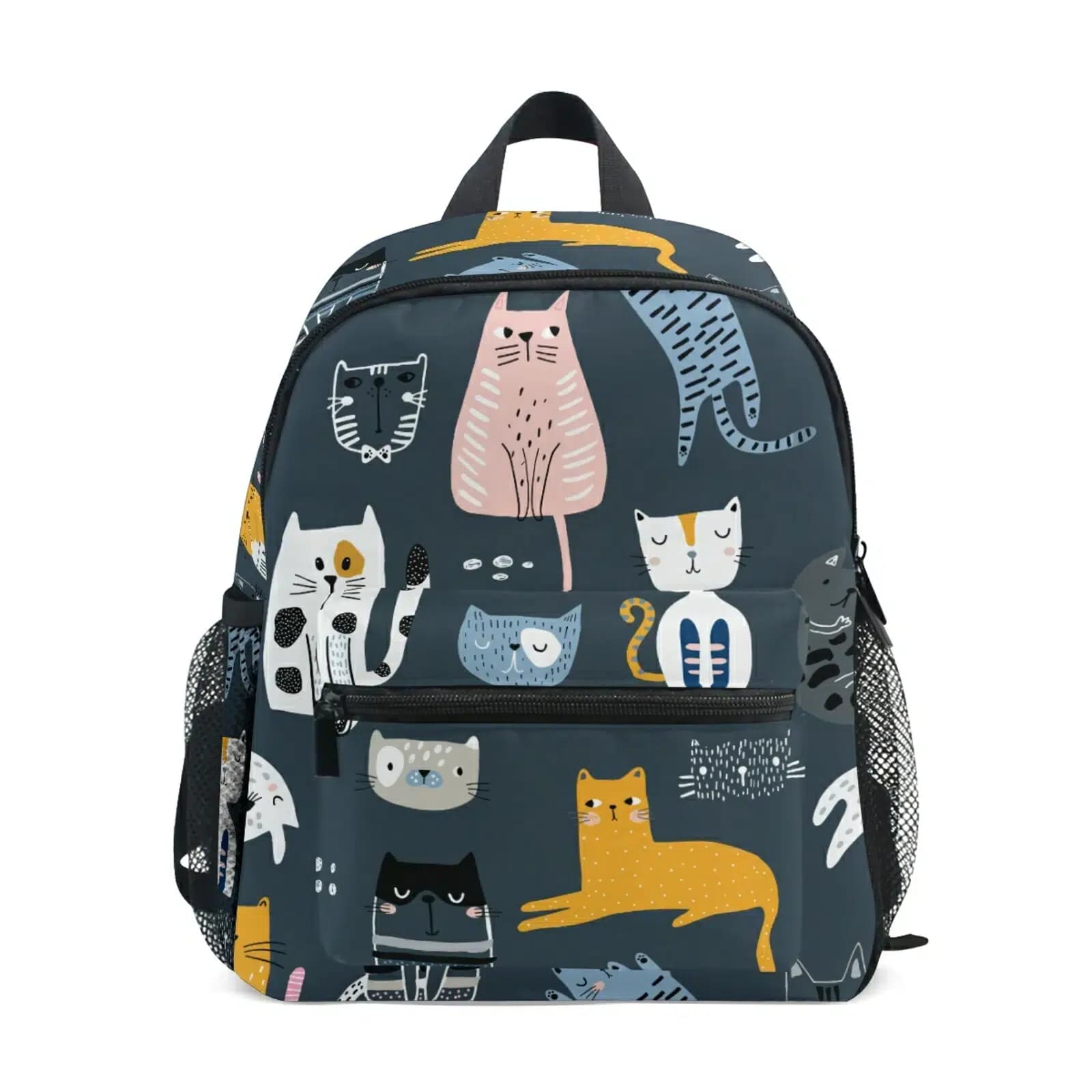 Blauwe Kinder Rugzak met Kattenprint