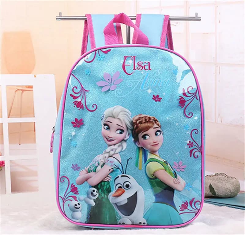 Frozen Kinder Rugzak met Elsa, Anna en Olaf (Model: Blauw)