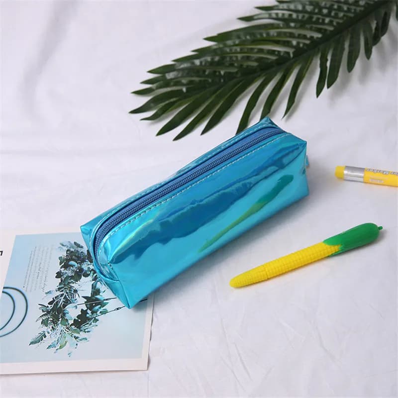 Iridescente Rechthoekige Etui met Rits