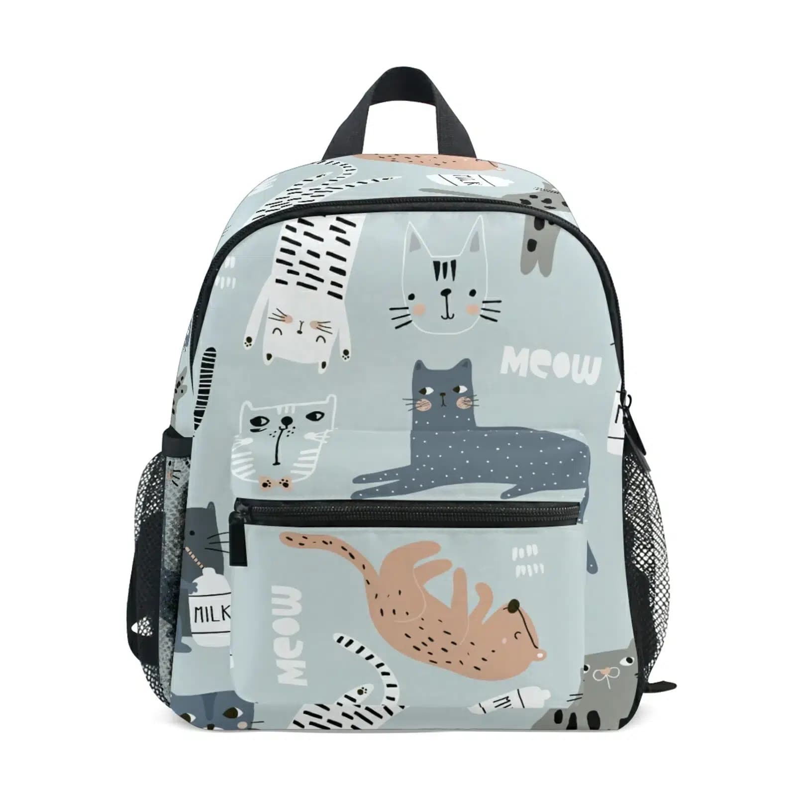 Kinder Rugzak Met Kattenprint Pastelkleuren