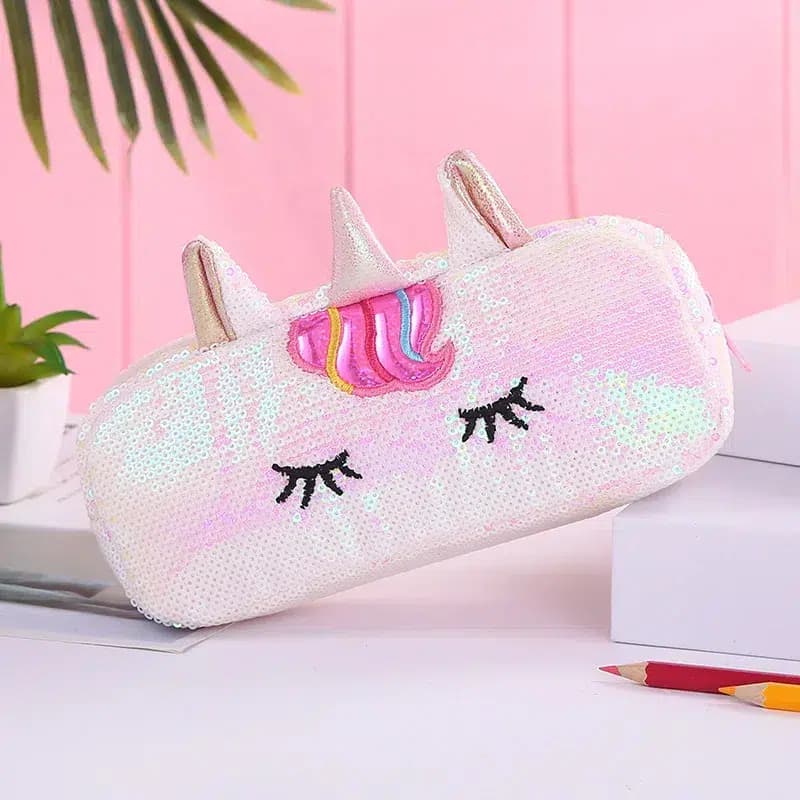 Kawaii Unicorn Etui met Glitterdetails