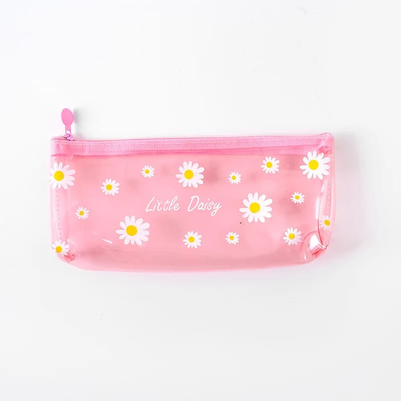 Kawaii Etui Set met Bloemen en Glitter