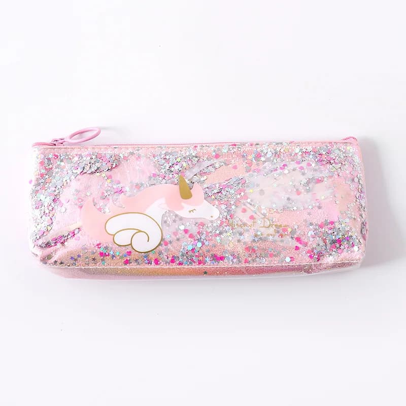 Transparante Kawaii Etui met Eenhoorn Design
