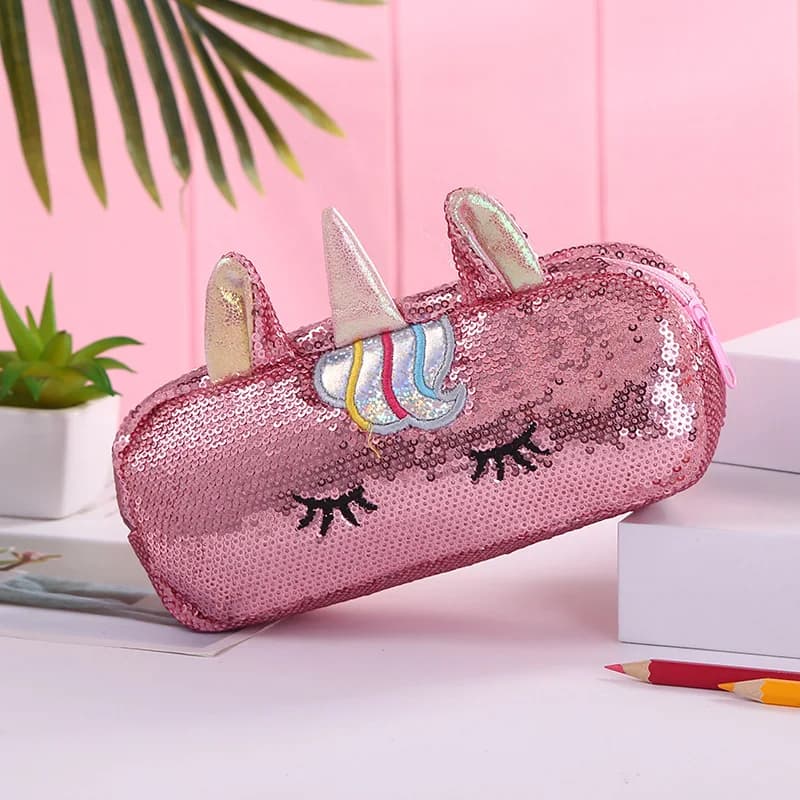 Unicorn Etui met Glanzende Pailletten