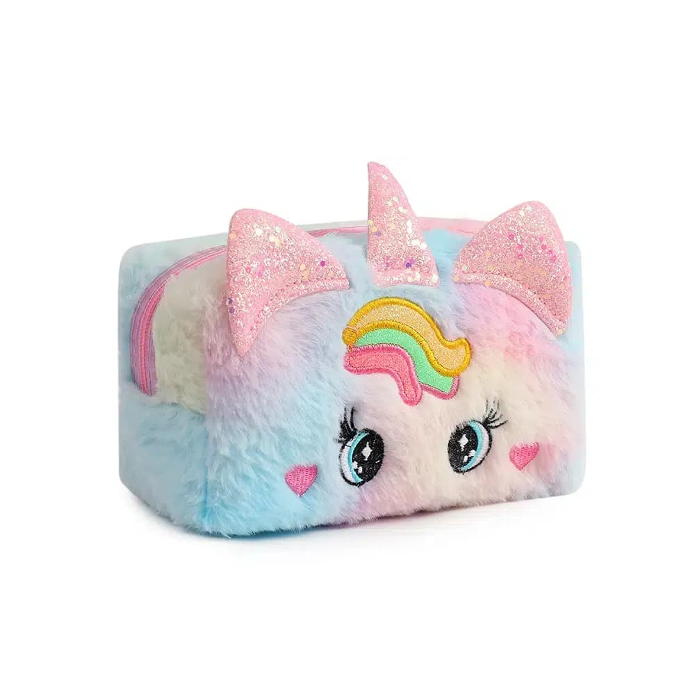 Kawaii Unicorn Etui met Regenboog Design