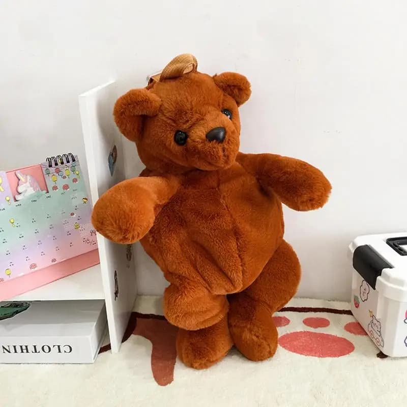 Bruine Kinder Rugzak Pluche Beer Vorm