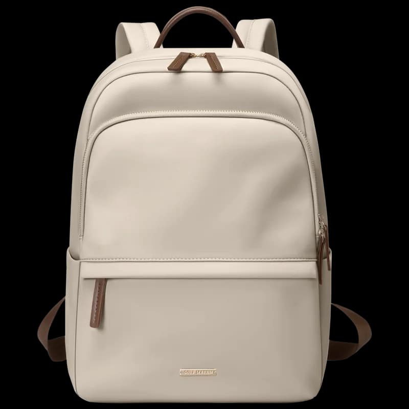 Roze Rugzak Vrouwelijk Design Similicuir (Model: Beige, Maat: 35.56 cm)