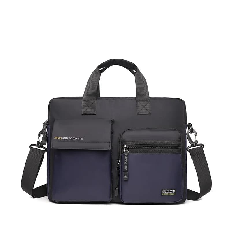 Moderne en Functionele Schoudertas met Pockets (Model: Blauw)
