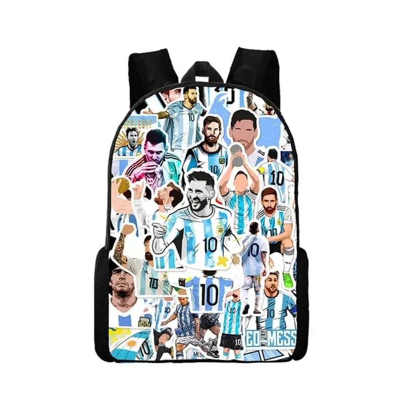 Voetbal Rugzak Messi Blauw Wit Design