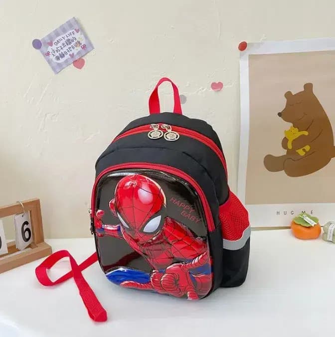 Spiderman Rugzak voor Kinderen Compact Design (Model: Zwart)