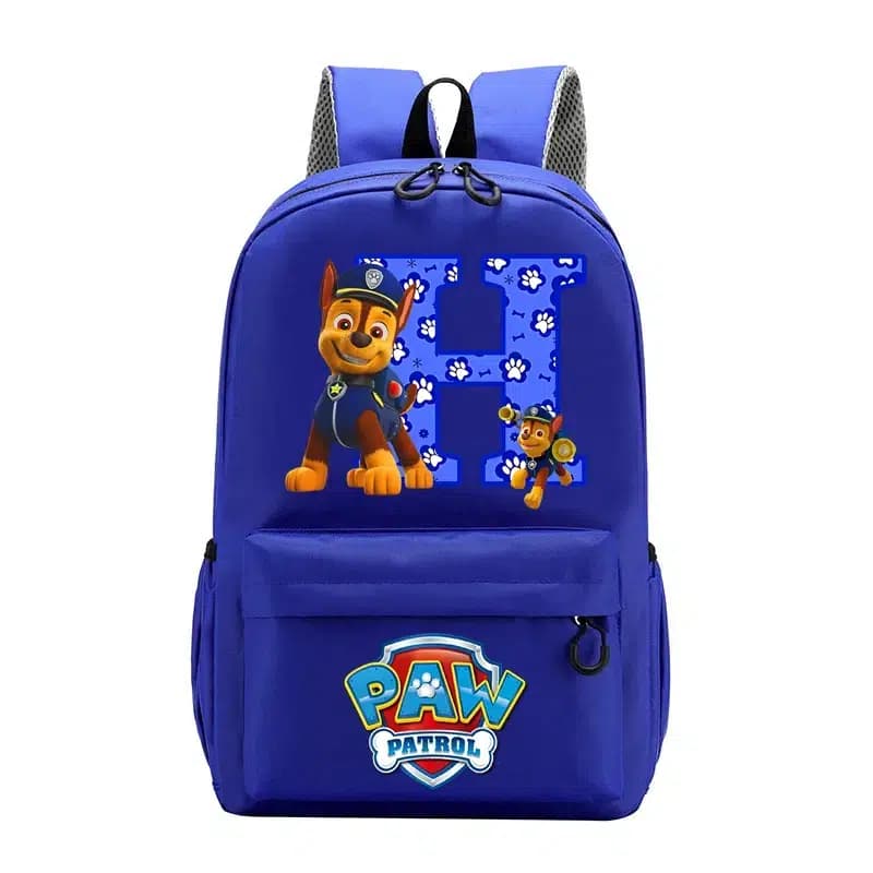 Paw Patrol Rugzak Blauw Met Pootafdrukken (Model: H)