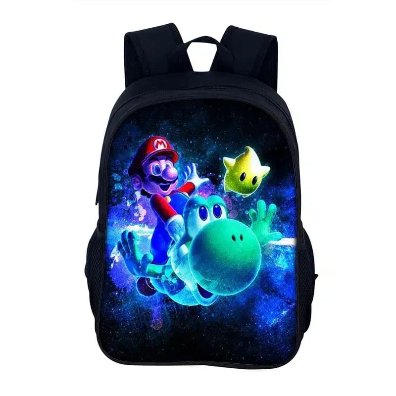 Mario en Yoshi Rugzak Blauw Sterren