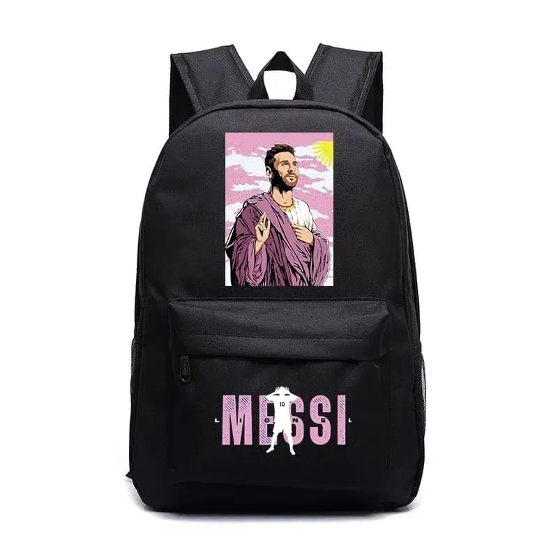 Zwarte Rugzak Messi Voetbal Design
