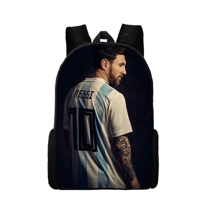 Zwarte Rugzak Voetbalspeler Nr. 10 Design