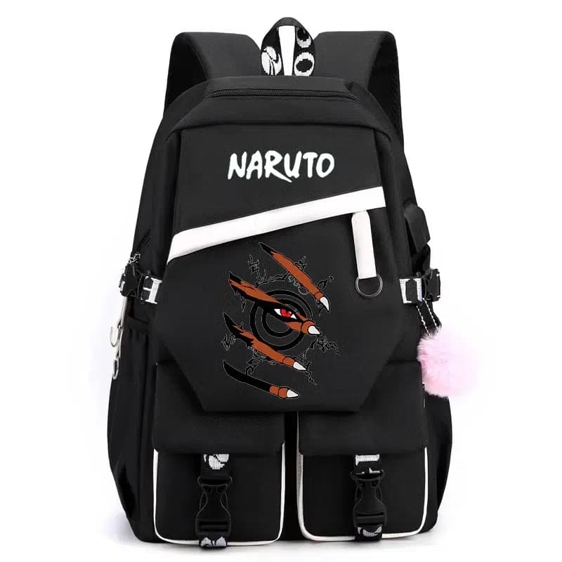 Naruto Rugzak Zwart met Rode Accenten